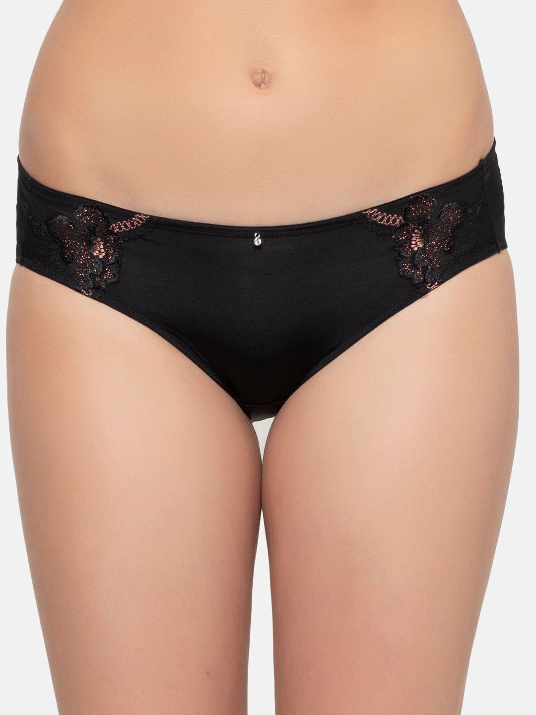 Buy Triumph Women Black Astra Luxury Embroidery Full Coverage Midi Hipster Briefs -  - Apparel for Women