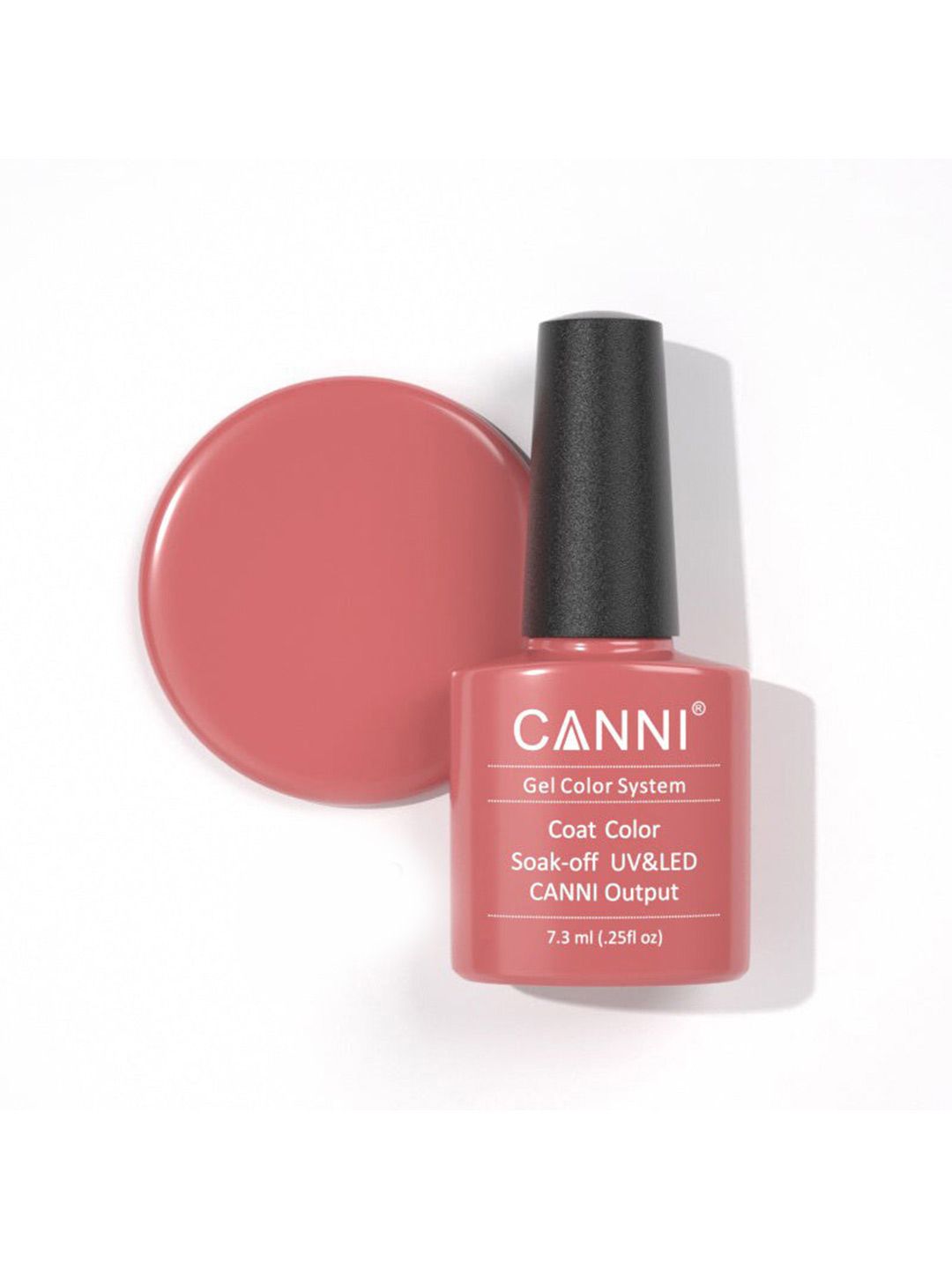 CANNI Gel Color System Coat Color Soak-Off UV & LED Nail Polish 7.3 ml-Nude Pink 058