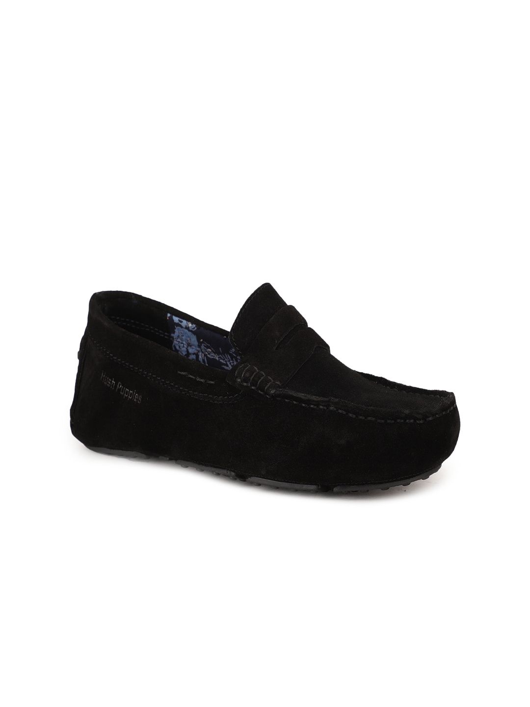 Hush Puppies Men Black Suede Driving Shoes