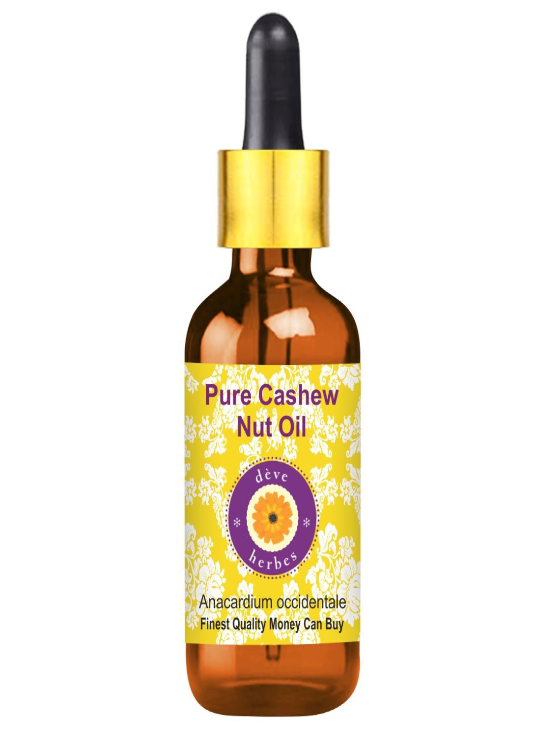 Deve Herbes Pure Cashew Nut Body Oil with Glass Dropper - 10ml