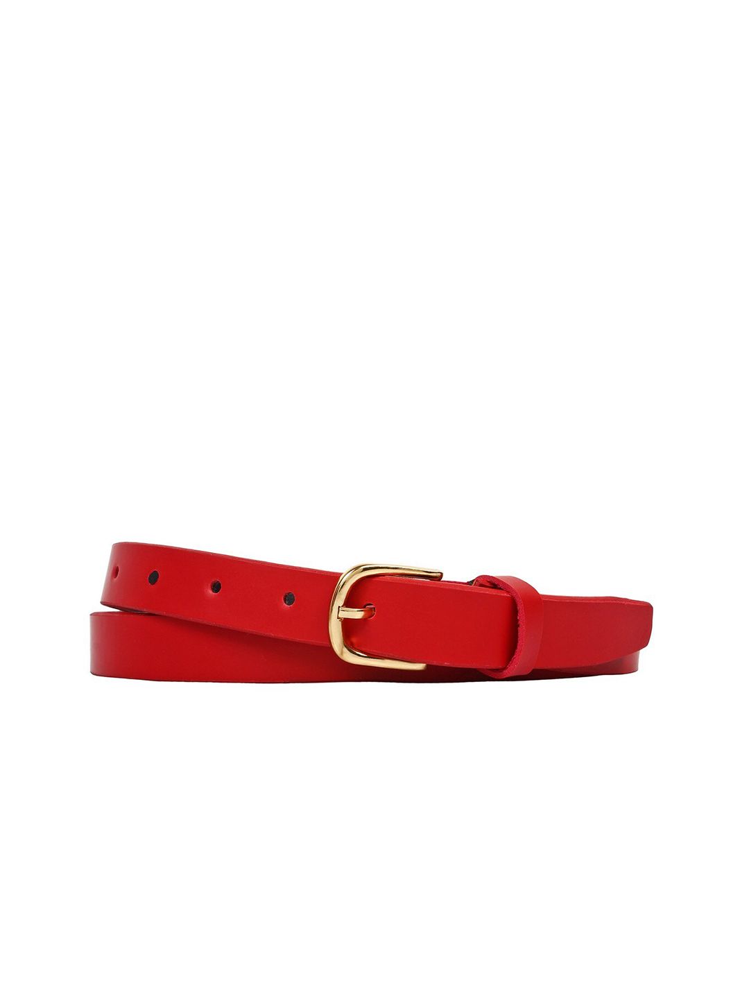 SIDEWOK Women Red PU Belt