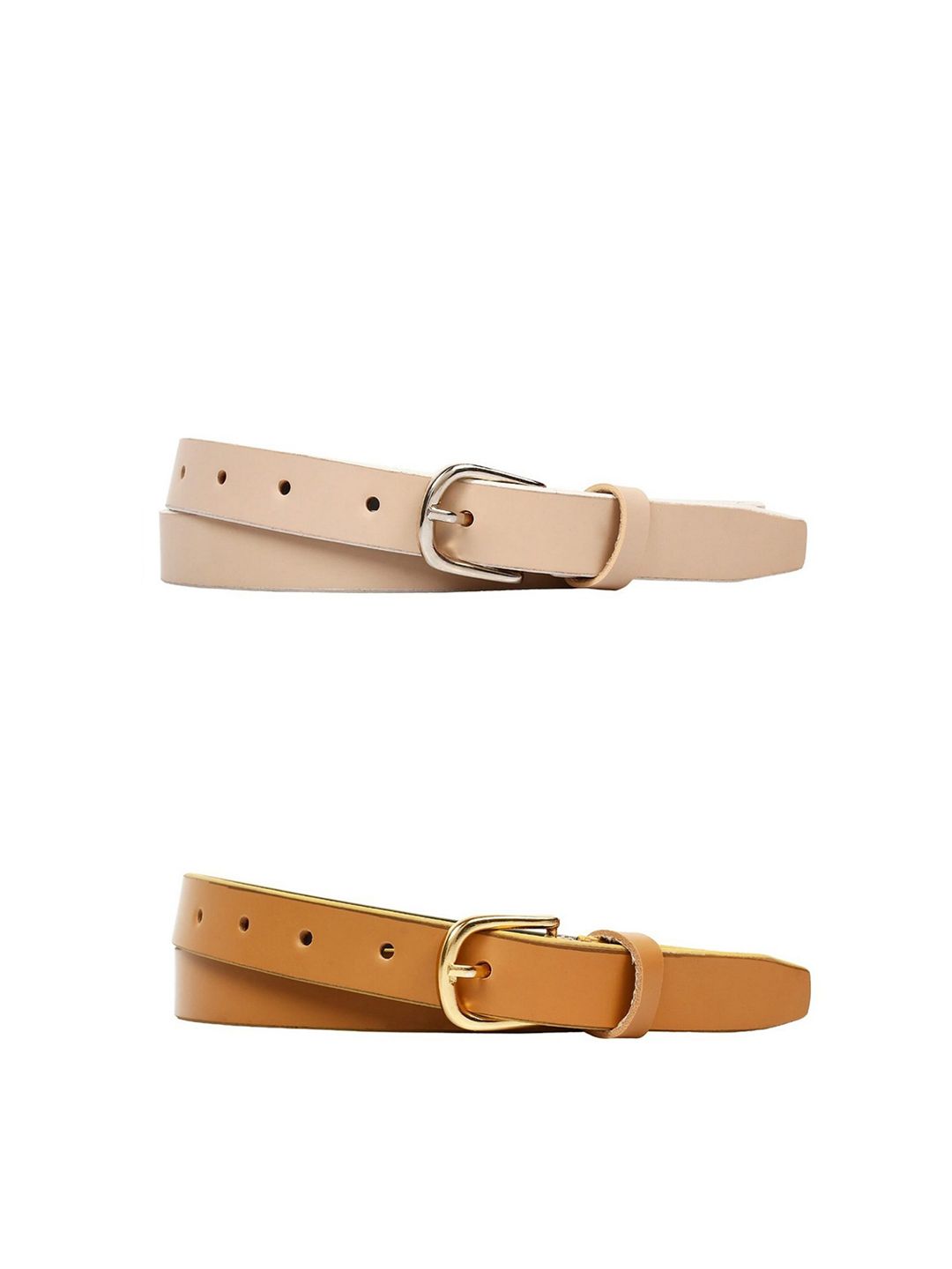 SIDEWOK Women Set of 2 Solid Belts