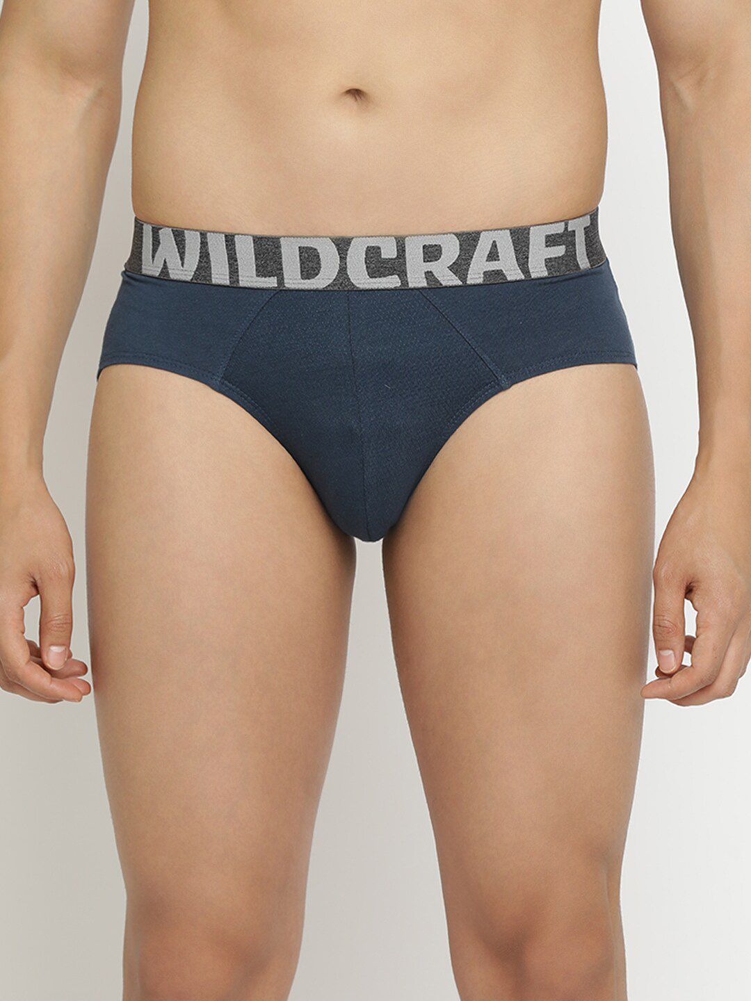 Wildcraft Men Navy Blue Solid Basic Briefs