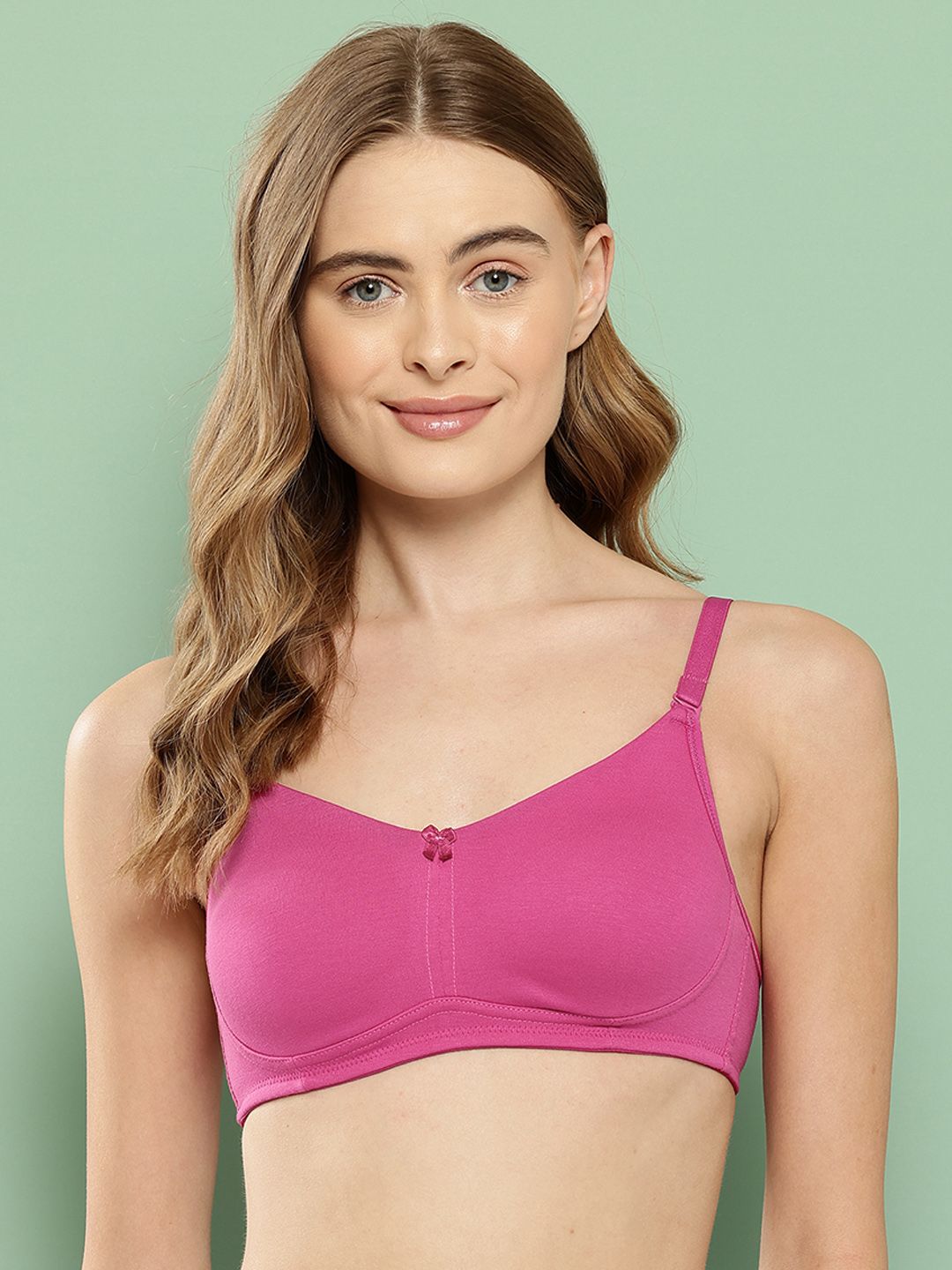 Buy Leading Lady Magenta Pure Cotton Bra Non Padded -  - Apparel for Women