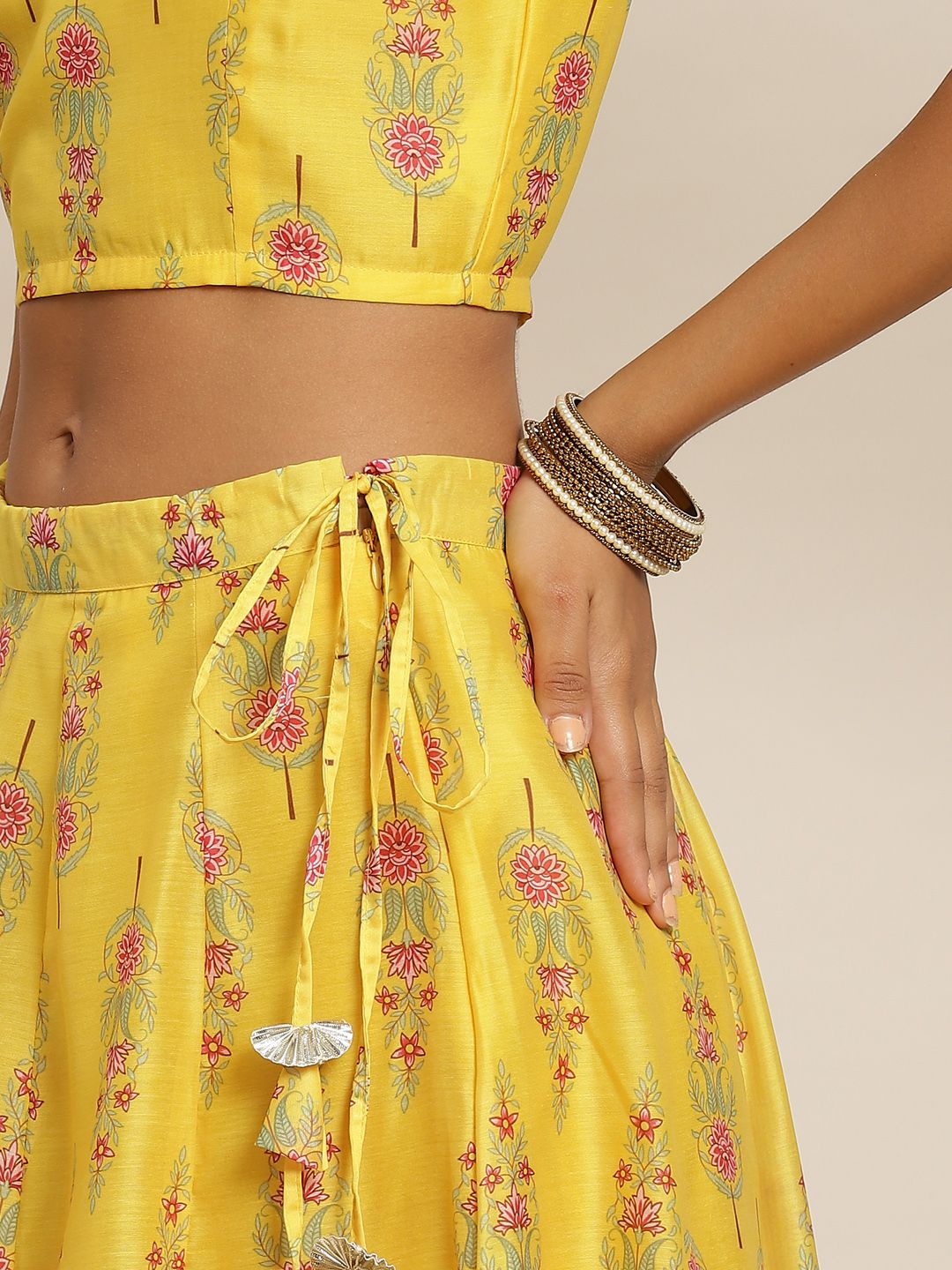 Shae by Yellow & Pink Printed Ready to Wear Lehenga & Choli 8