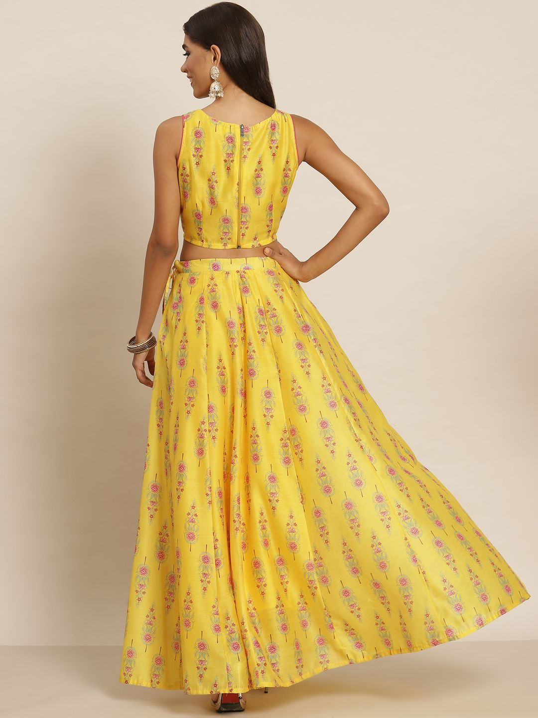 Shae by Yellow & Pink Printed Ready to Wear Lehenga & Choli 5