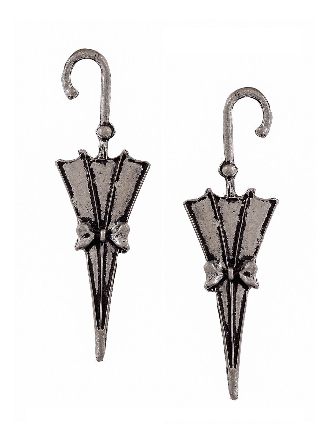Silvermerc Designs Silver-Toned Contemporary Drop Earrings