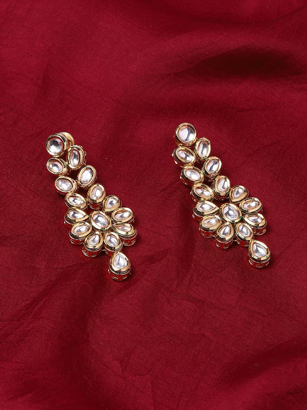 Kundan Gold Plated Brass Earrings