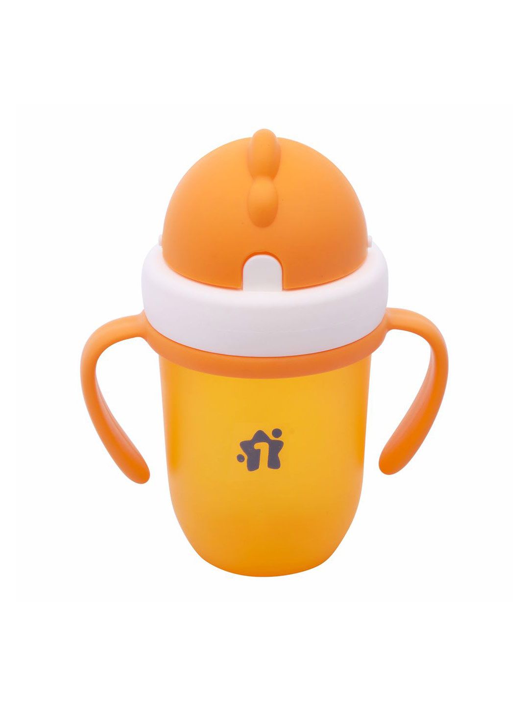 1st Step Kids Orange Printed Baby Sippers With Twin Handles
