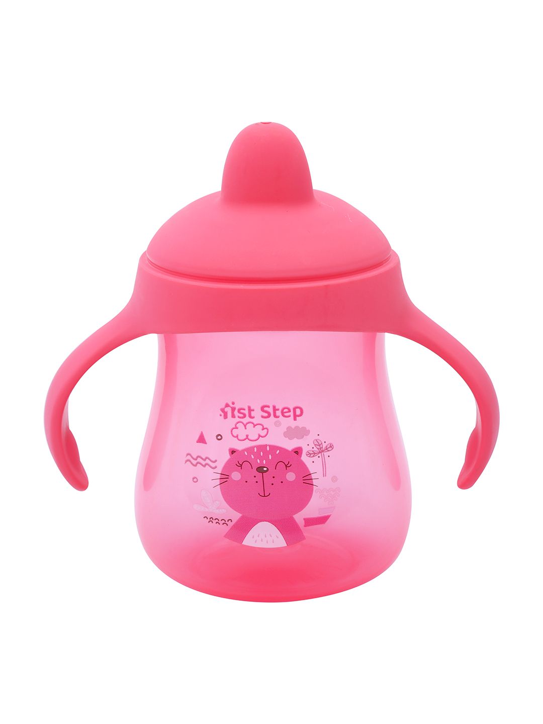 1st Step Kids Pink Printed Baby Sippers