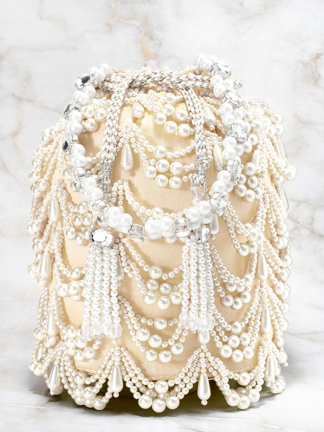 Peora Women Cream Clutches
