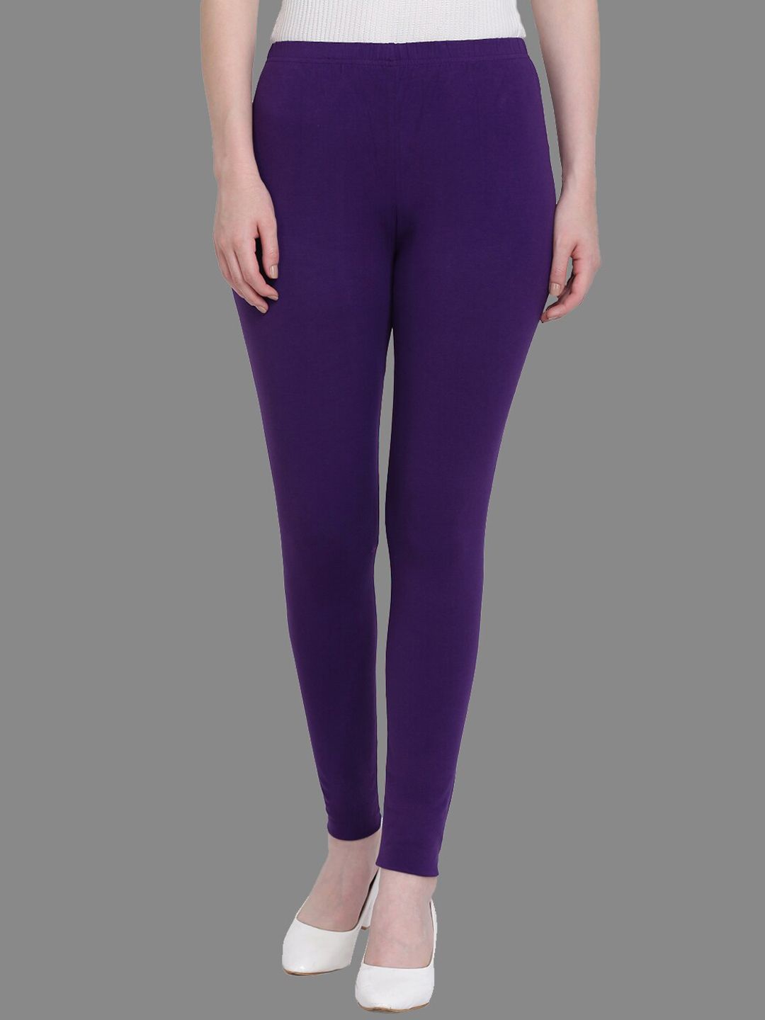 SPIFFY Women Purple Solid Ankle-Length Leggings