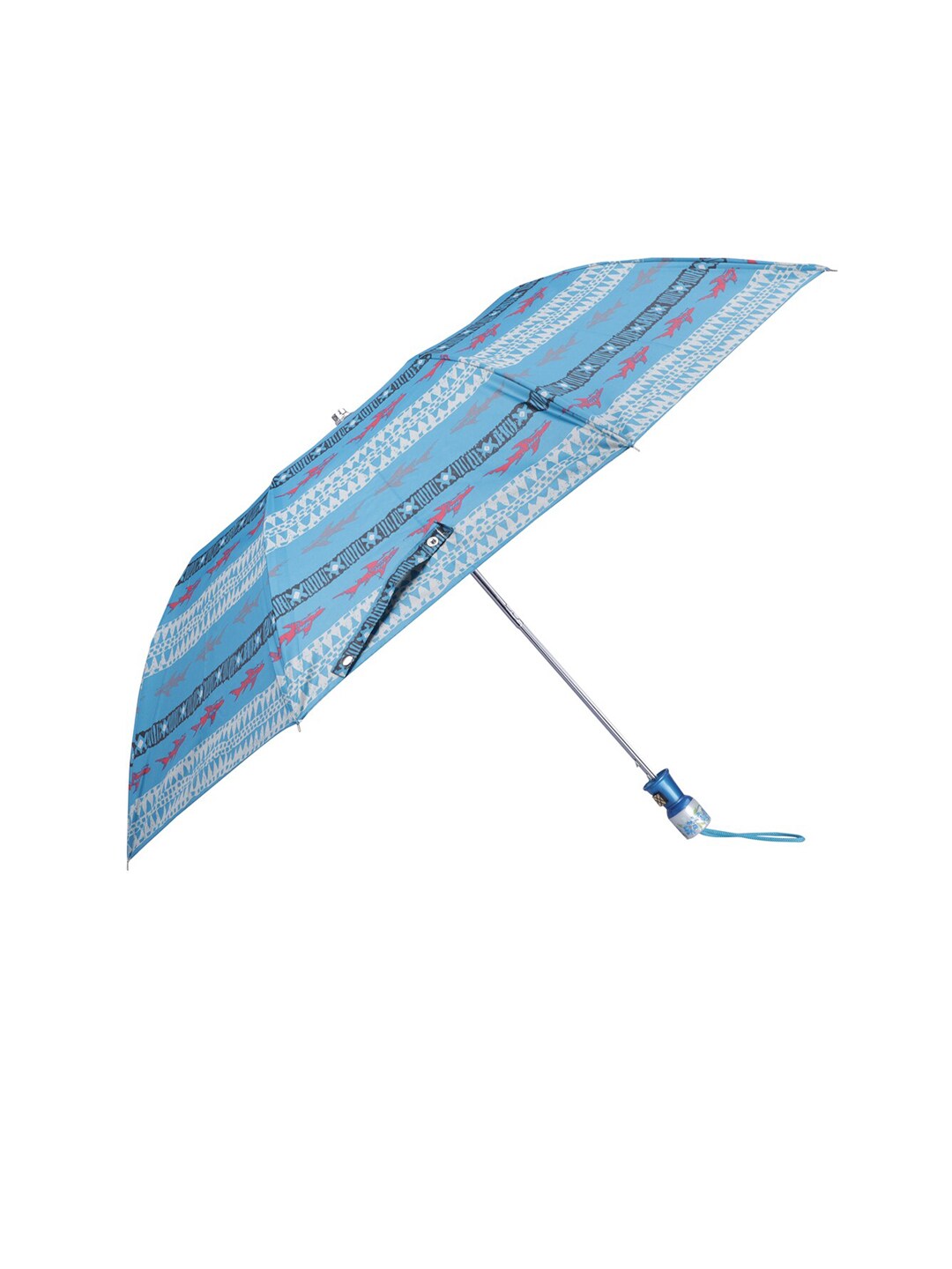 THE CLOWNFISH  Blue & White Printed Double-Coated Umbrellas