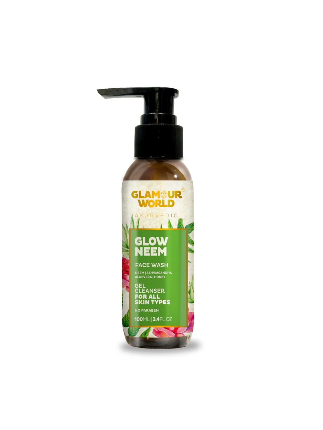 Glamour World Ayurvedic Glow Neem Face Wash for All Skin Types - 100 ml