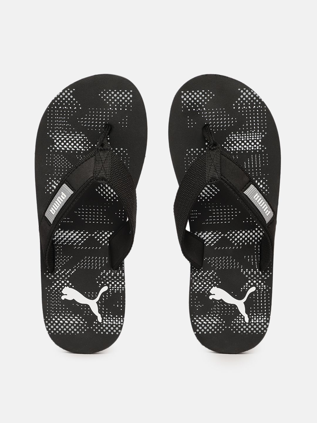 Puma Unisex Black Contour V1 Thong Flip-Flops