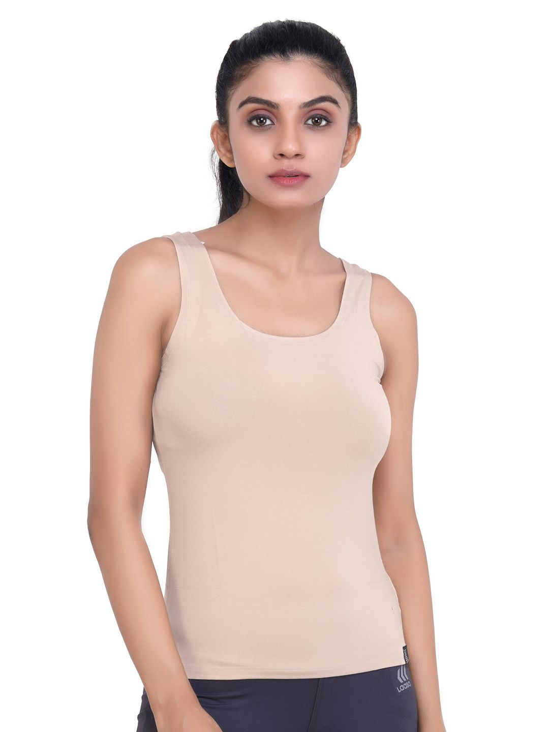 LAASA SPORTS Beige Tank Top