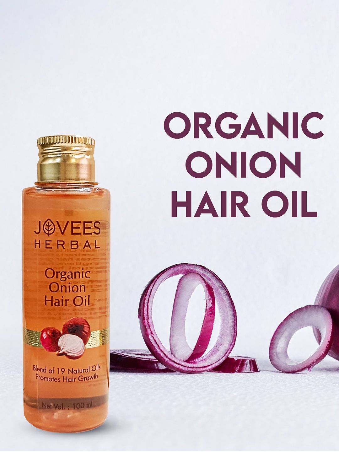 Buy Jovees Organic Onion Hair Oil 100 Ml -  - Personal Care for Unisex