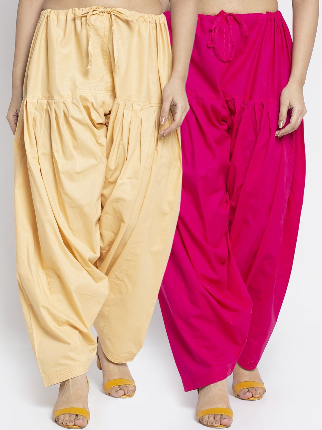 GRACIT Women Pack of 2 Solid Cotton Salwar