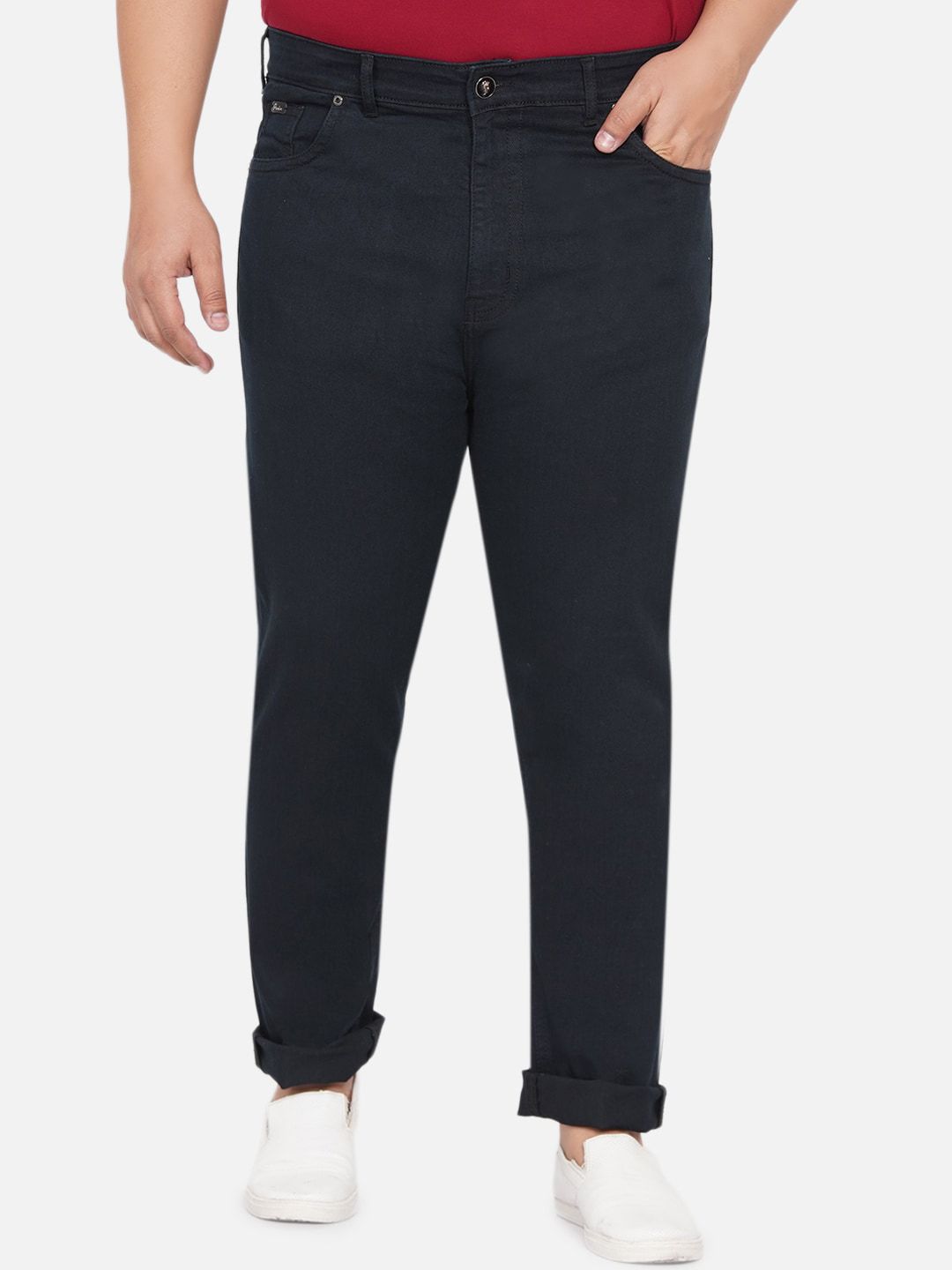 John Pride Men Plus Size Black Stretchable Jeans
