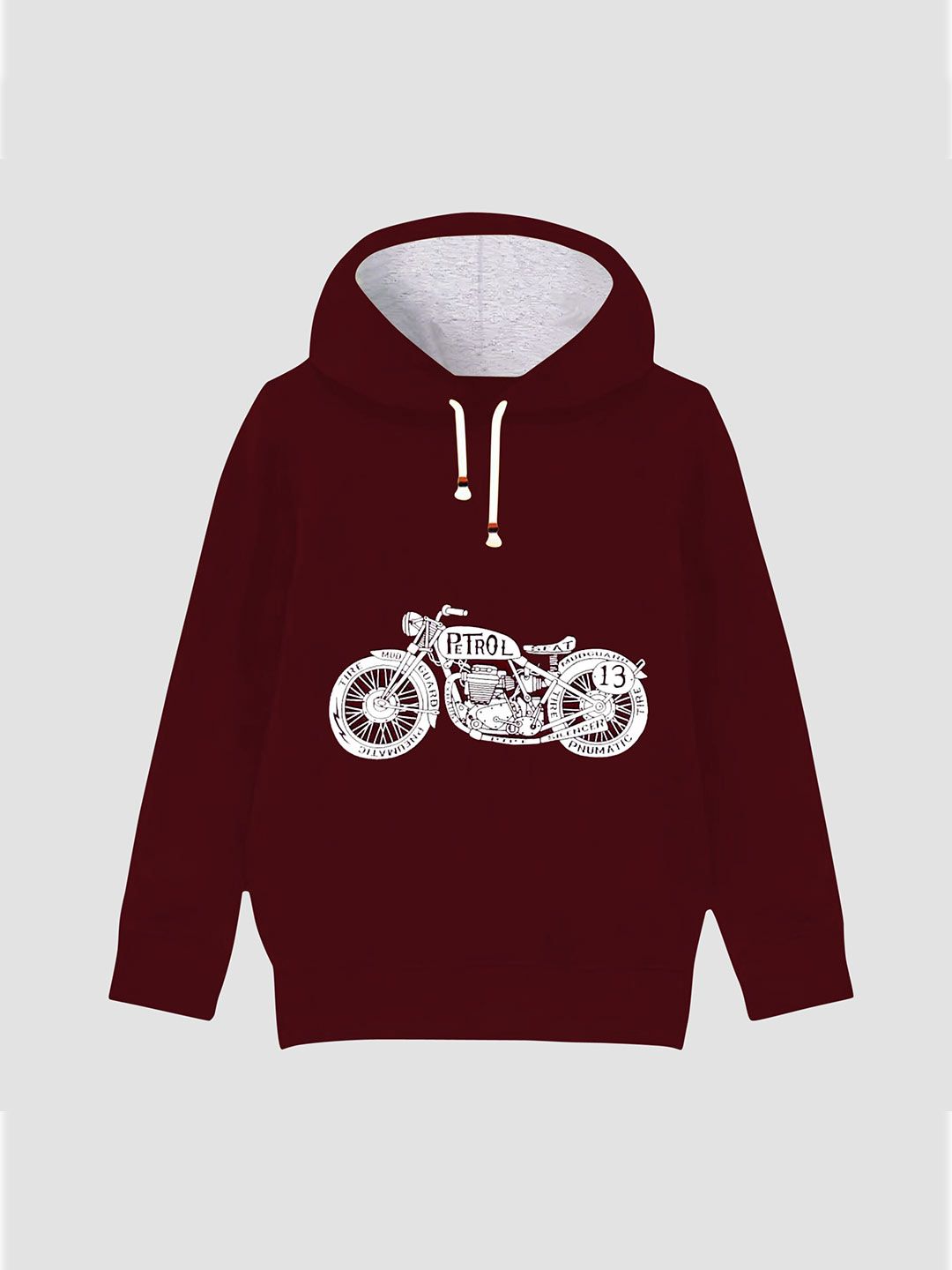 KUCHIPOO Boys Maroon Printed Sweatshirt