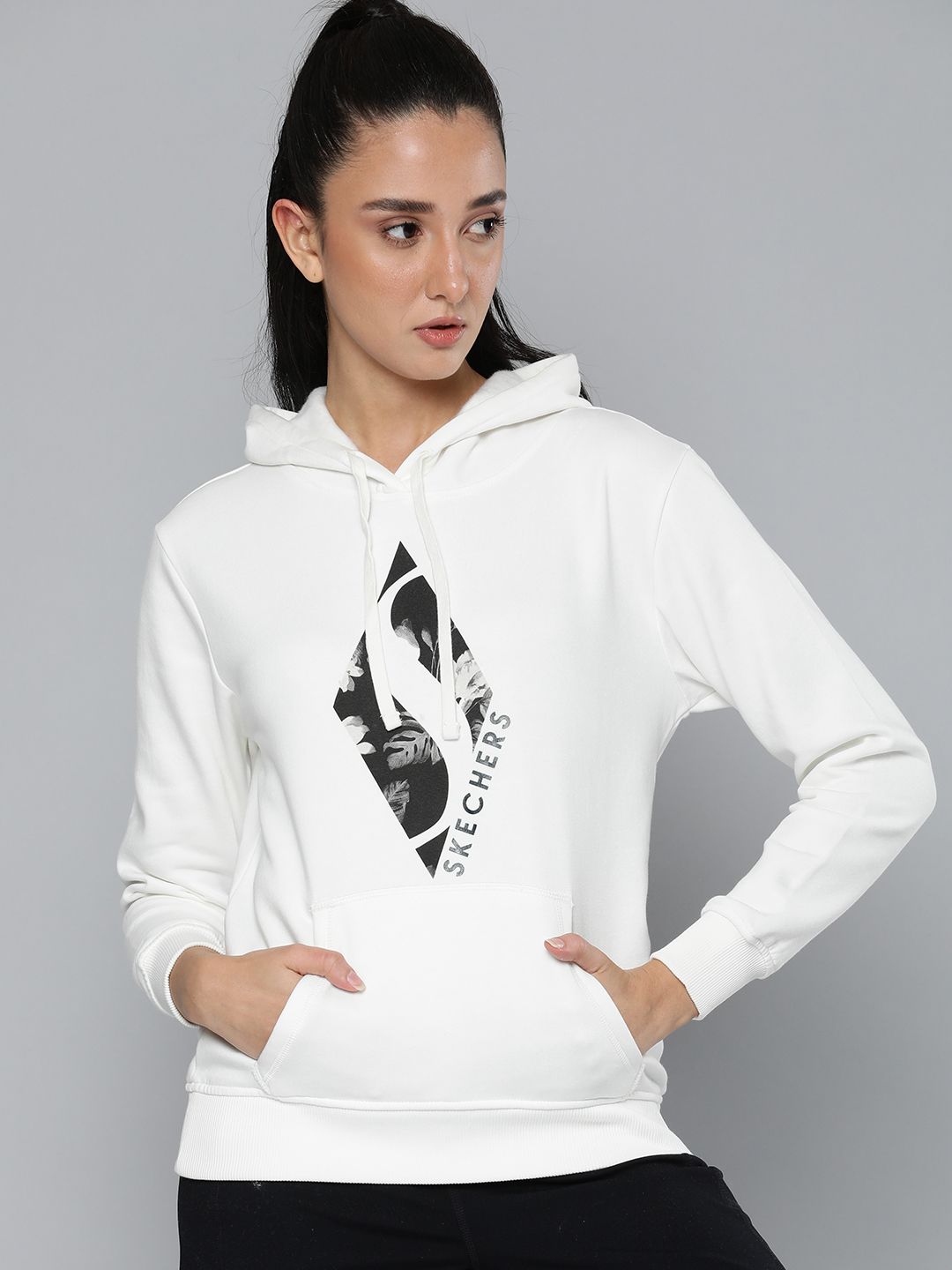 Skechers Women MAGNOLIA DREAMS PO Printed Hooded Sweatshirt