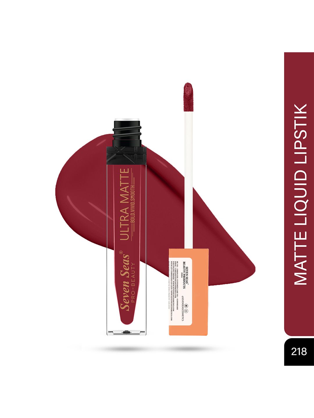 Seven Seas Ultra Matte Bold Vivid Smooth Liquid Lipstick 9 g - Cardinal