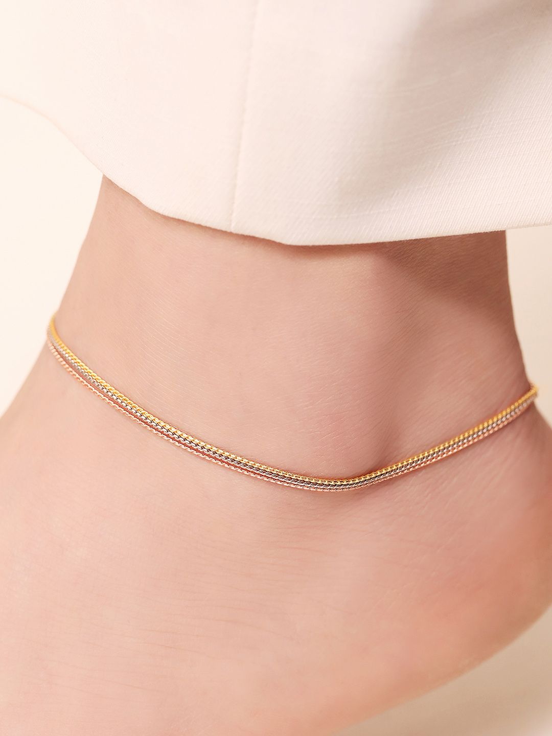 Buy Zavya Women Gold Toned & Rhodium Plated 925 Sterling Silver Anklets -  - Accessories for Women