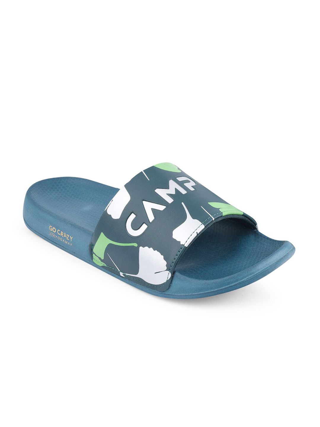 Campus Men SL-433 Green & Blue Printed Sliders
