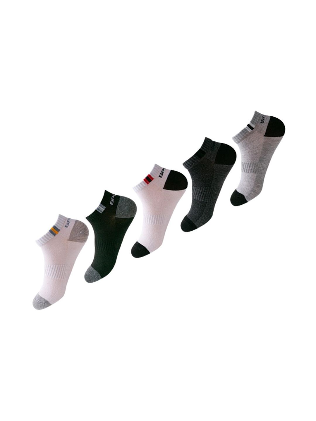 YOUSTYLO Pack of 5 Patterned Ankle Length Socks
