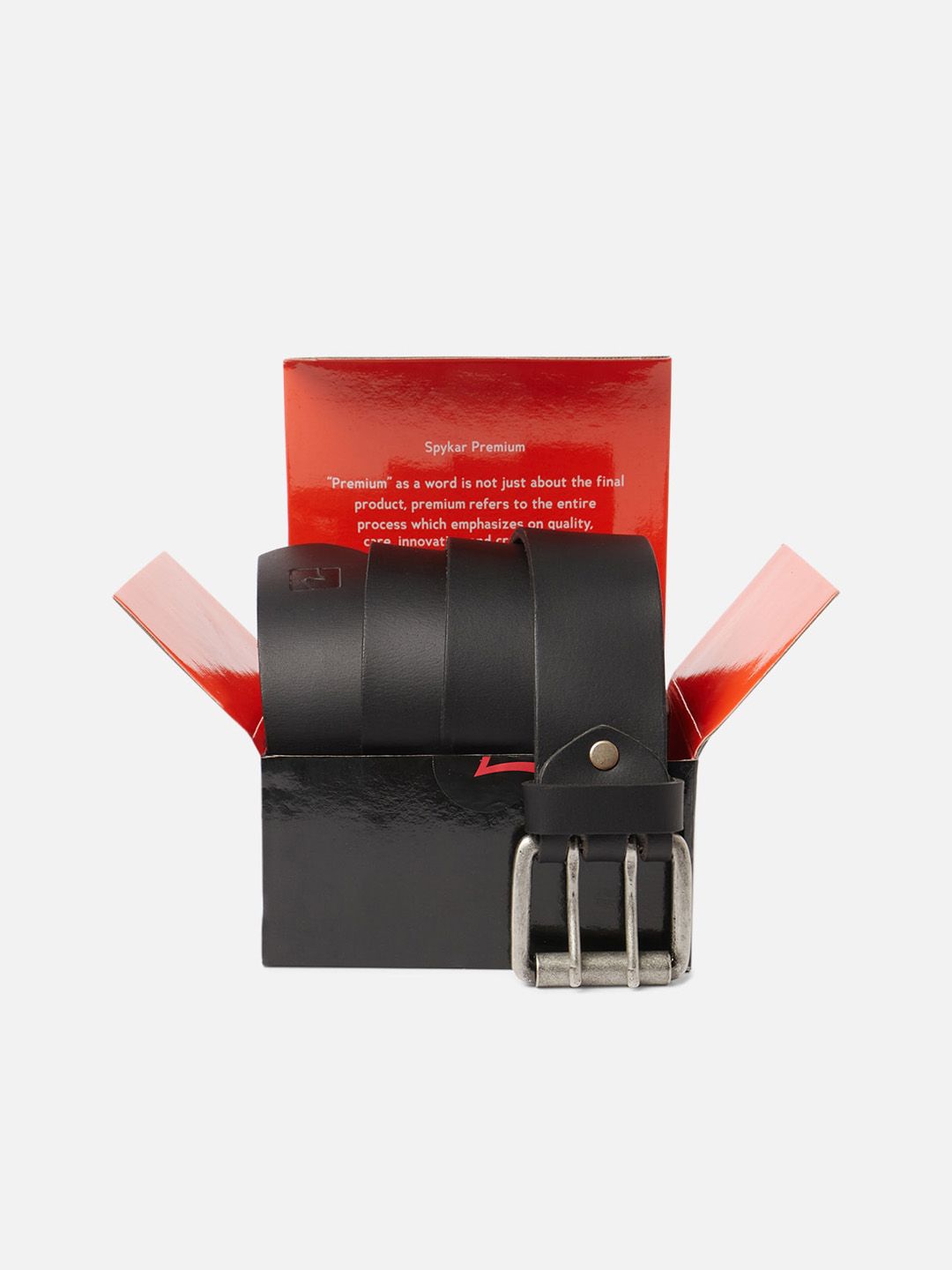 SPYKAR Men Black Leather Belt