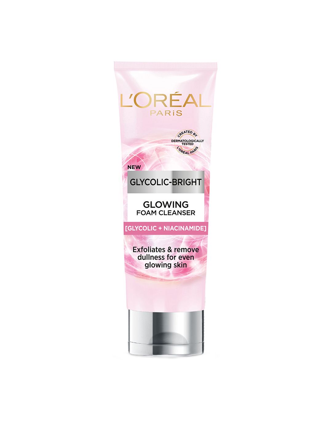 LOreal Paris Glycolic Bright Daily Foaming Face Cleanser for Even Glowing Skin - 100ml