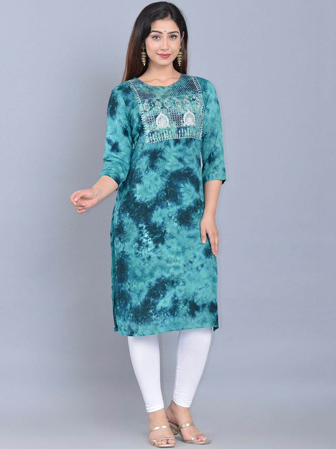 Bachuu Women Green Dyed Kurta