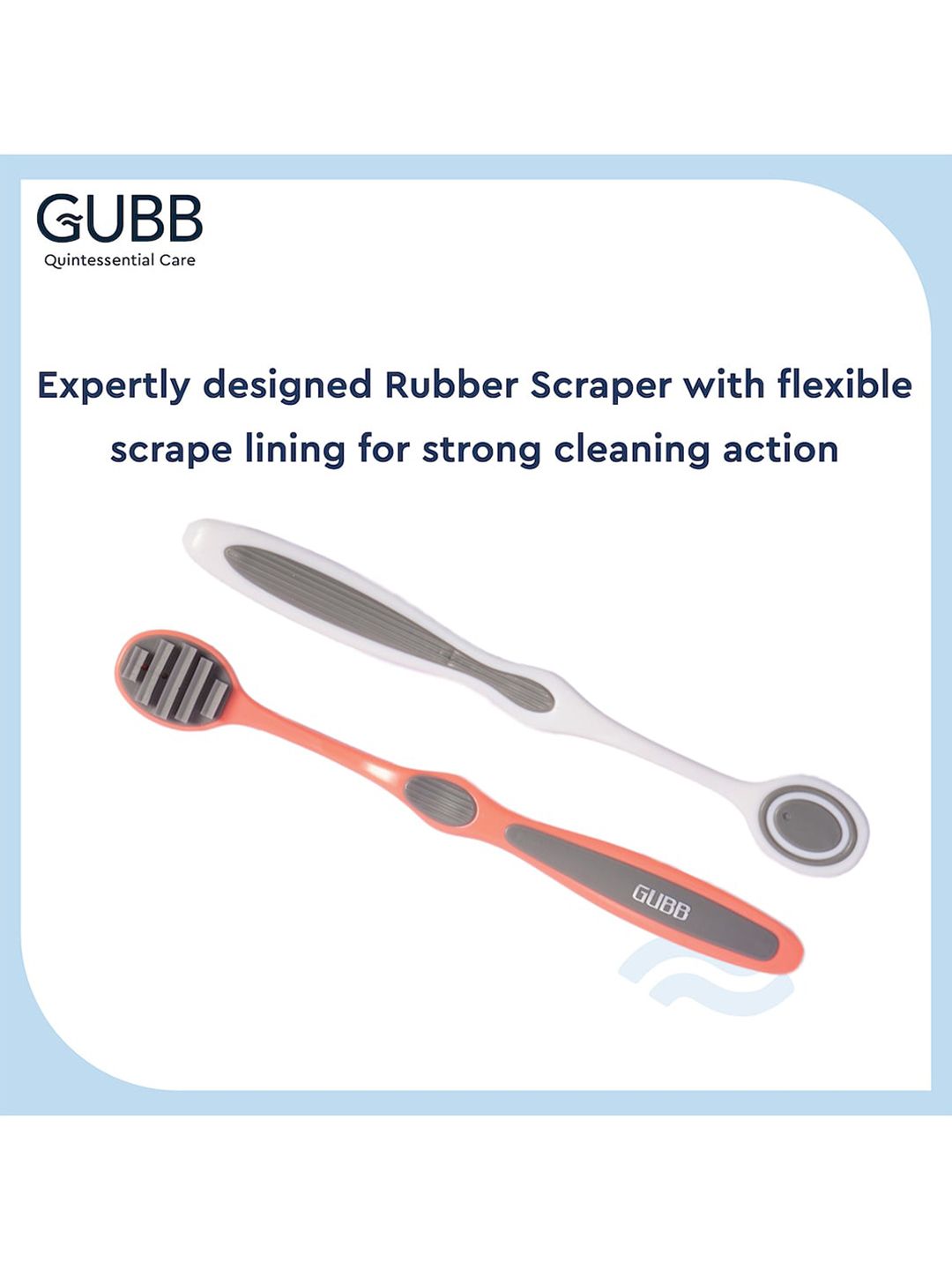 GUBB Set of 2 T+ Tongue Cleaners - Pink & Grey