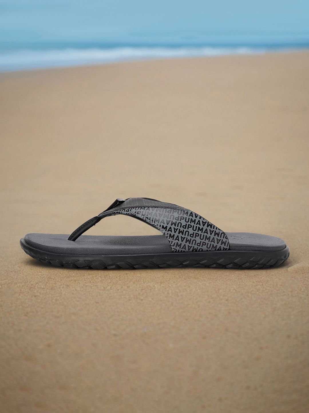 Puma Men Black Galaxy Comfort V4 Thong Flip-Flops