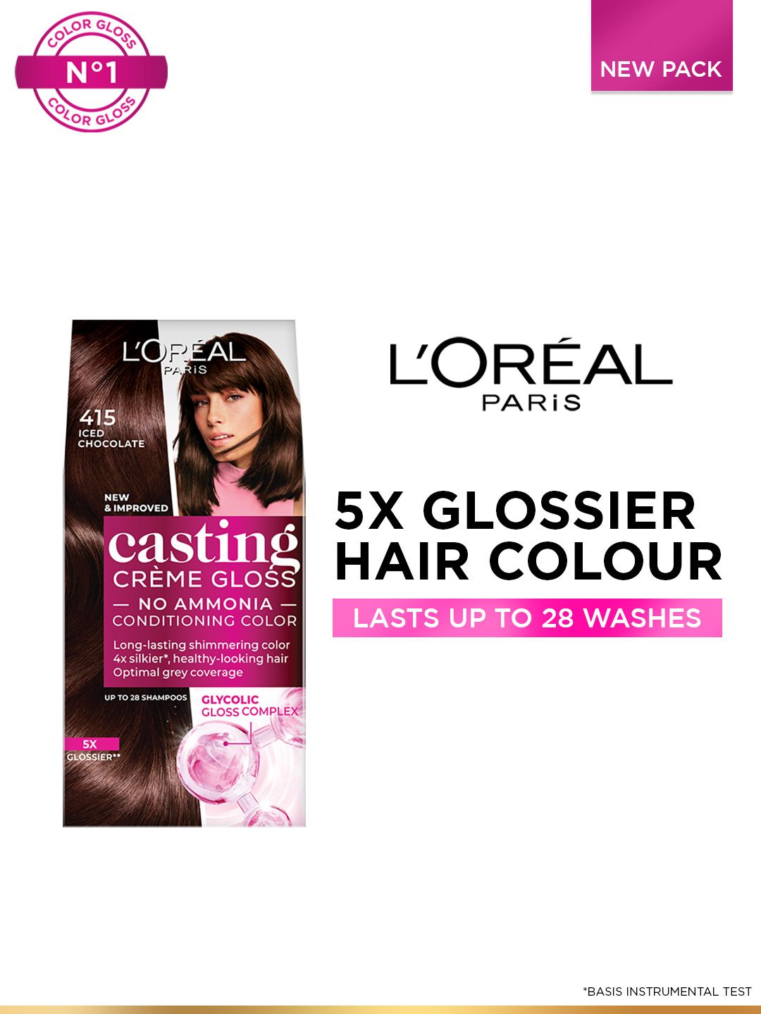 Buy LOreal Casting Creme Gloss Hair Color With Glycolic Gloss Complex   Iced Chocolate 415 -  - Personal Care for Women