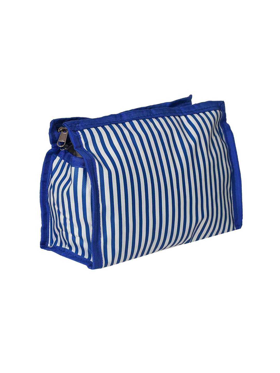 Kuber Industries Set Of 2 Pink & Blue Striped Multi-Utility Organisers