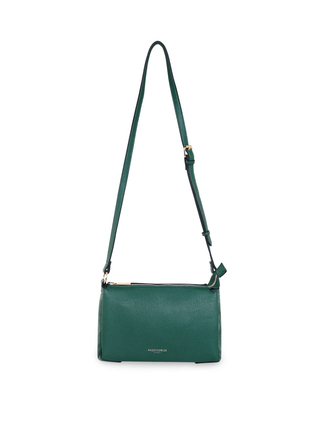 Accessorize Green Structured Sling Bag