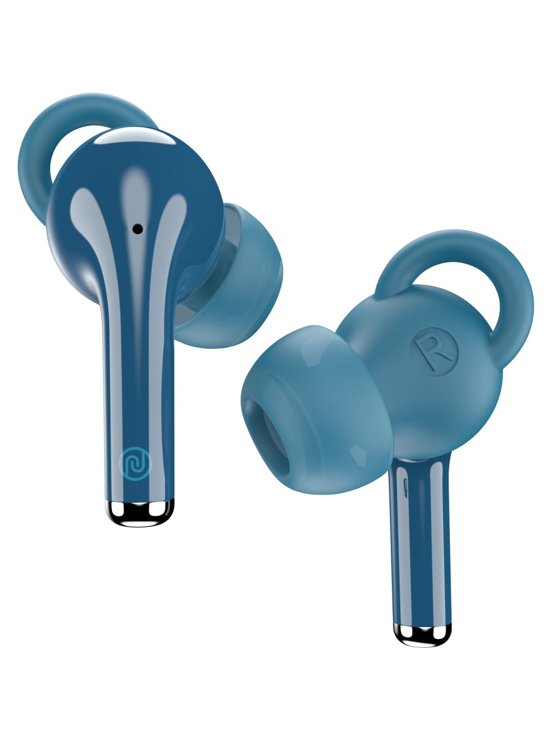 NOISE Bare Buds Truly Wireless Earbuds with 24hrs playtime & ENC with Quad Mic – Blue