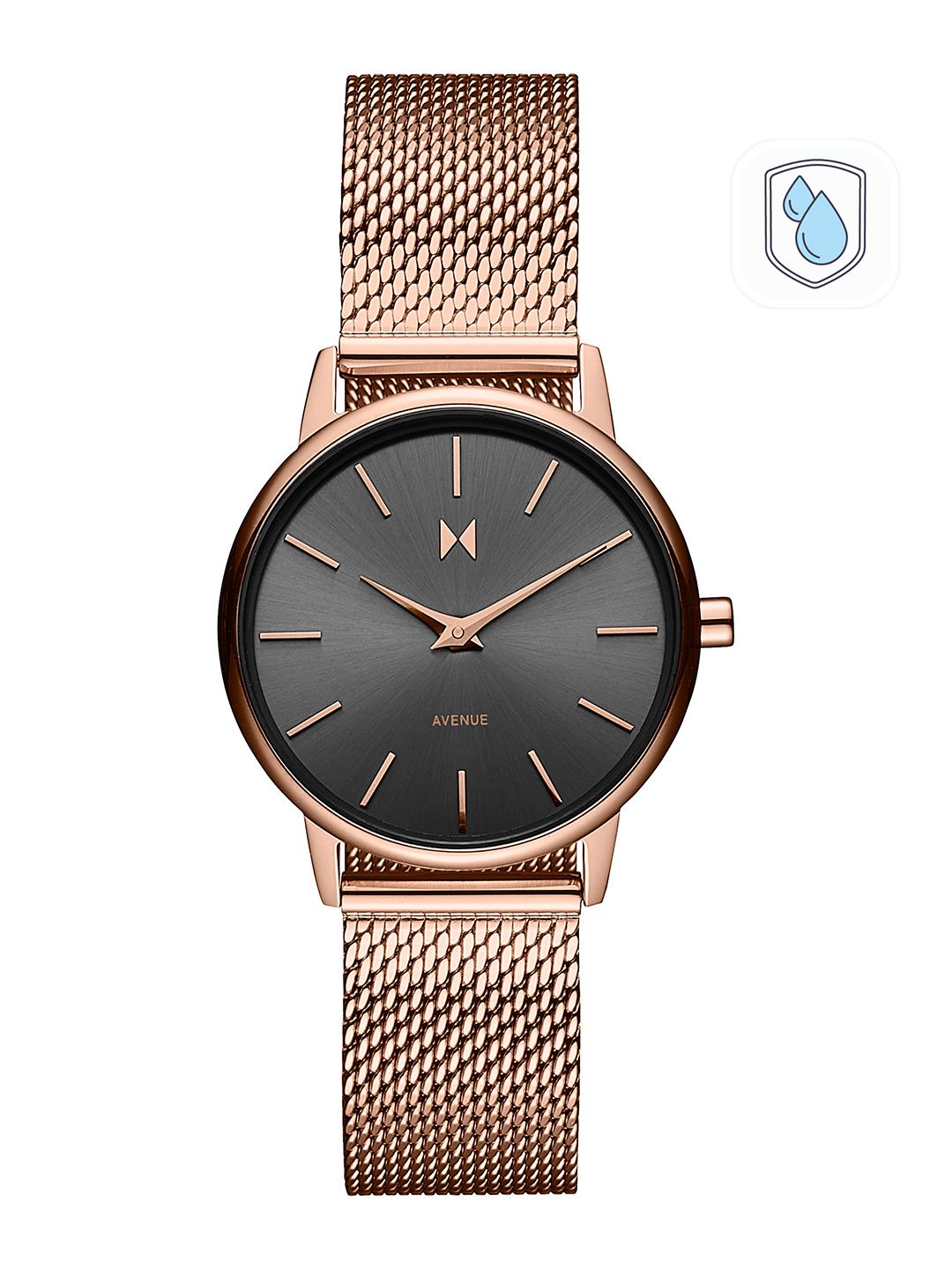 Buy MVMT Women Grey Dial & Rose Gold Toned Straps Avenue Analogue Watch 28000224 -  - Accessories for Women