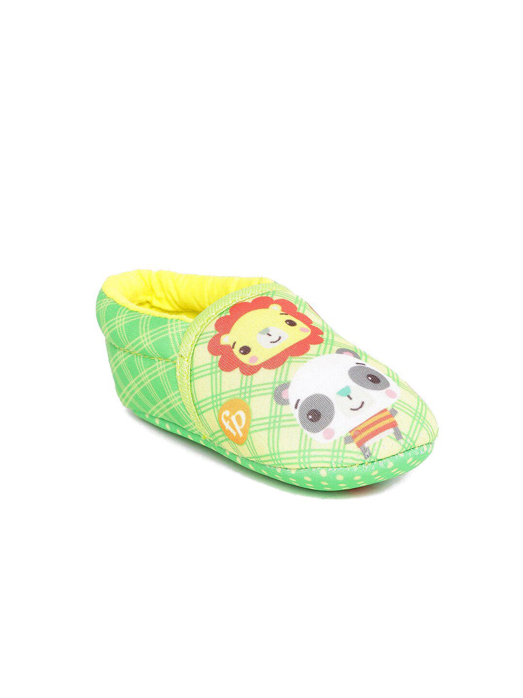 toothless Kids Green Printed Booties
