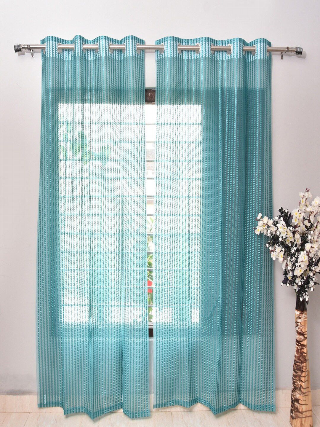 Homefab India Set of 4 Sheer Door Curtain