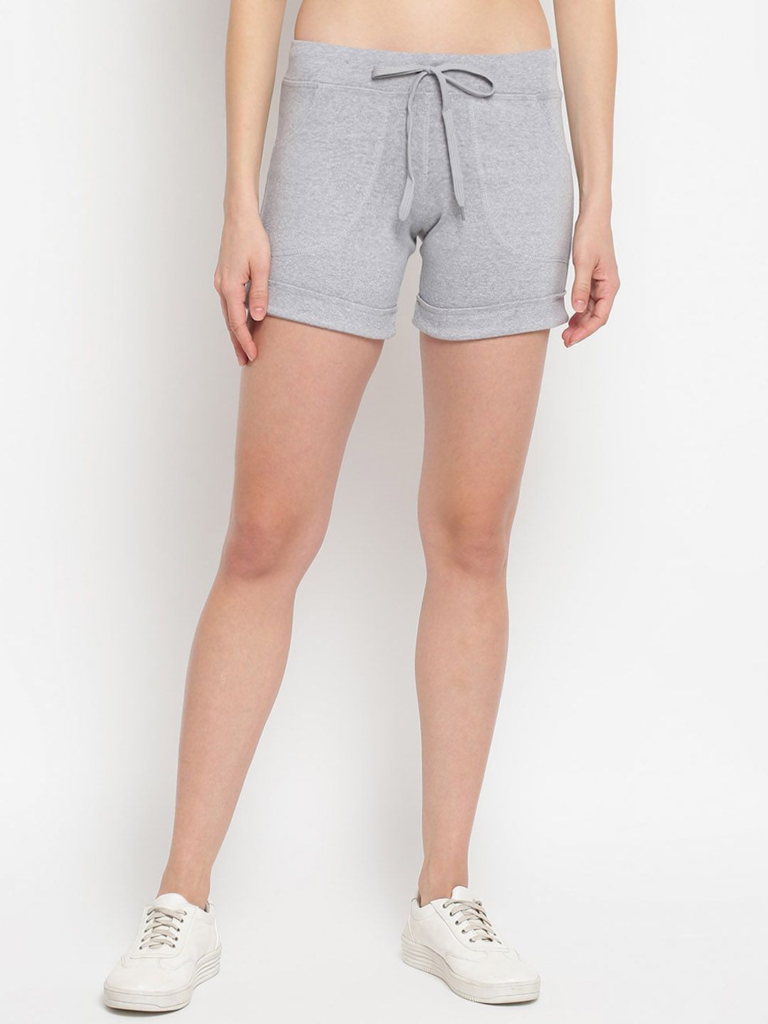StyleStone Women Grey Cotton Shorts