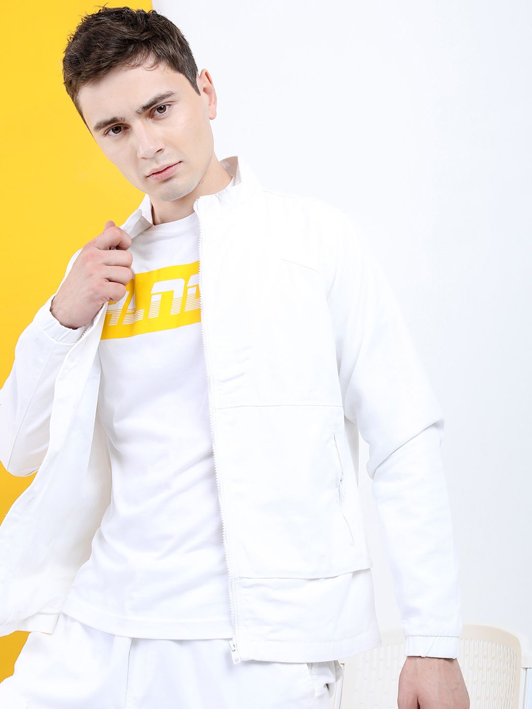 HIGHLANDER Men White Solid Tailored Jacket