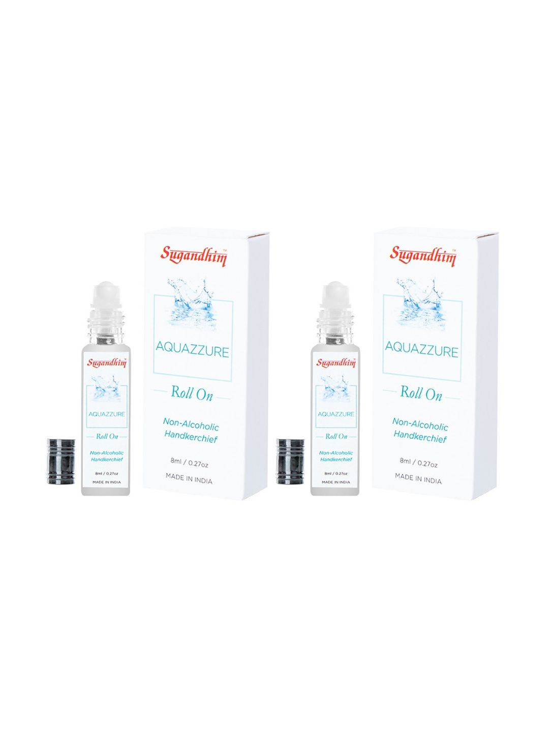 Sugandhim Aquazzure Double Pack Aqua Cool Roll-On Attar Ideal for Daily Use - 16ml