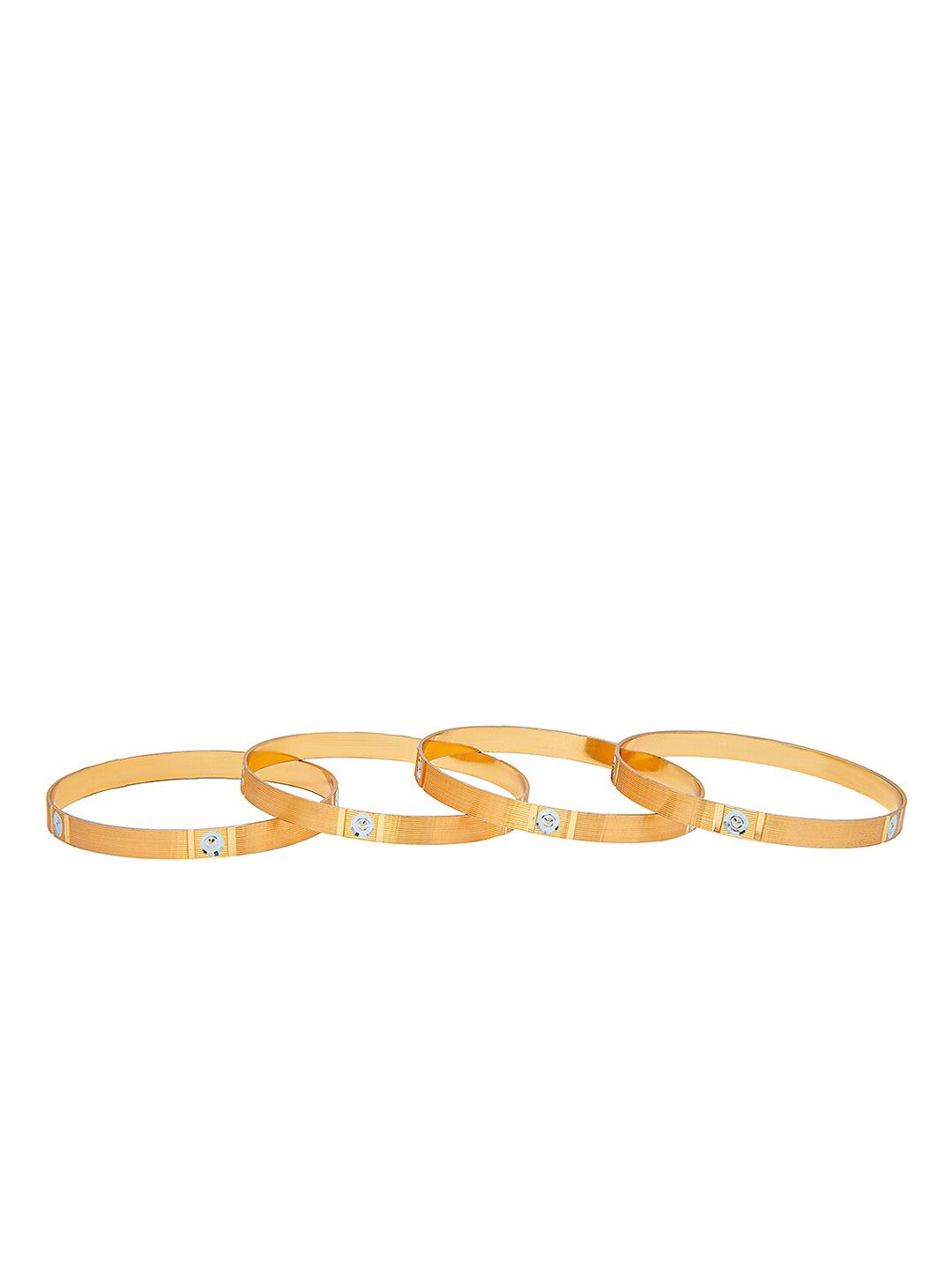 Shining Jewel - By Shivansh Set of 2 Gold-Plated Bridal Traditional Bangles