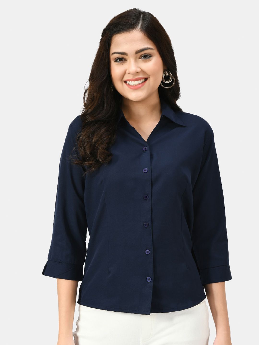 Akshatani Women Solid Comfort Semiformal Shirt