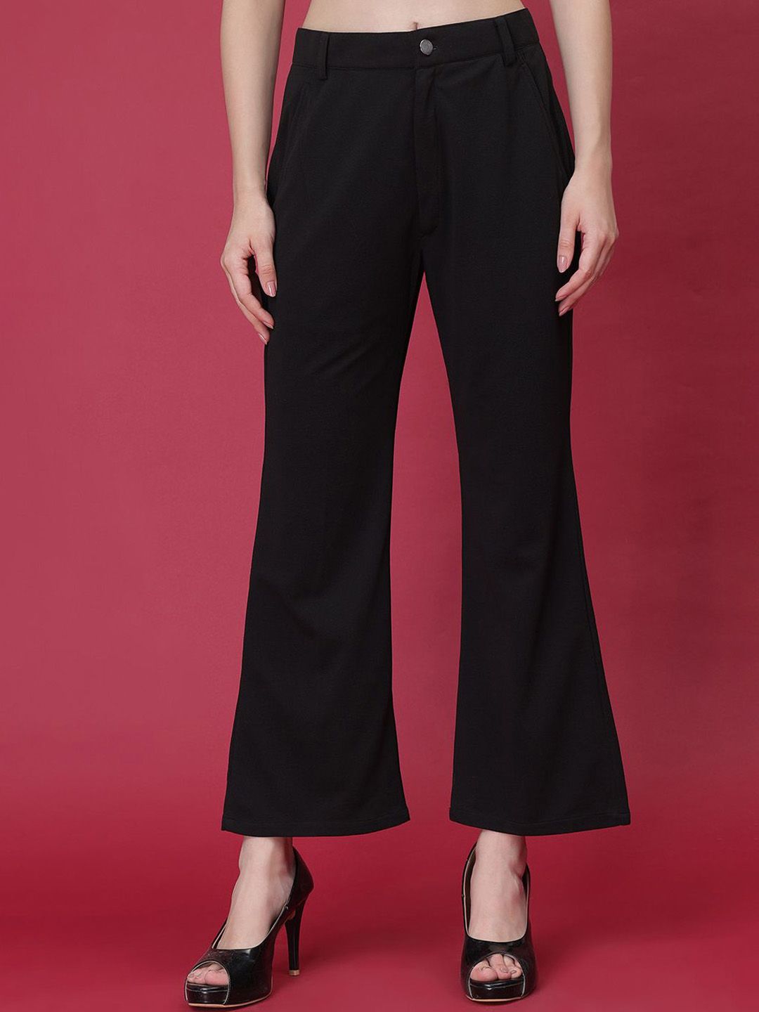 Frolic Rolic Polyester Straight Fit Formal Easy Wash Trouser