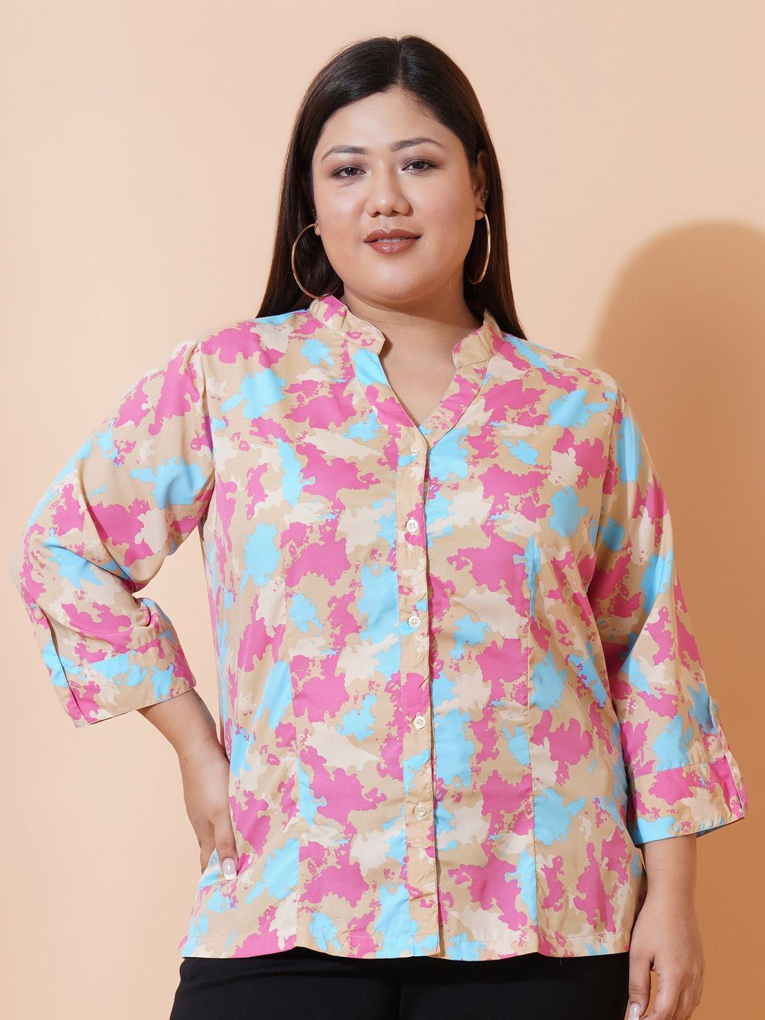 U&F Beyond Women Relaxed Floral Opaque Printed Casual Shirt