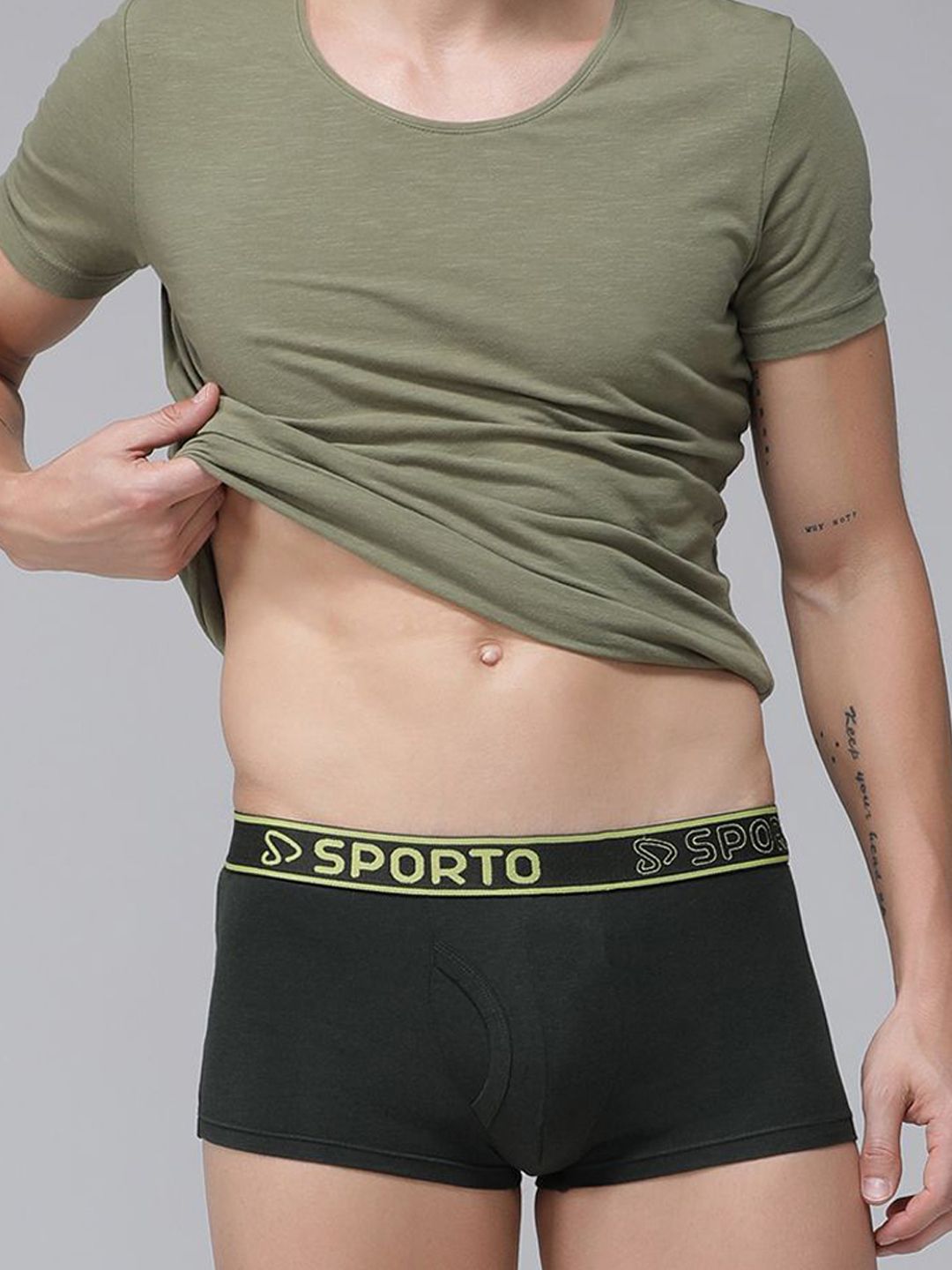SPORTO Cotton Soft Elastic Waistband Trunk