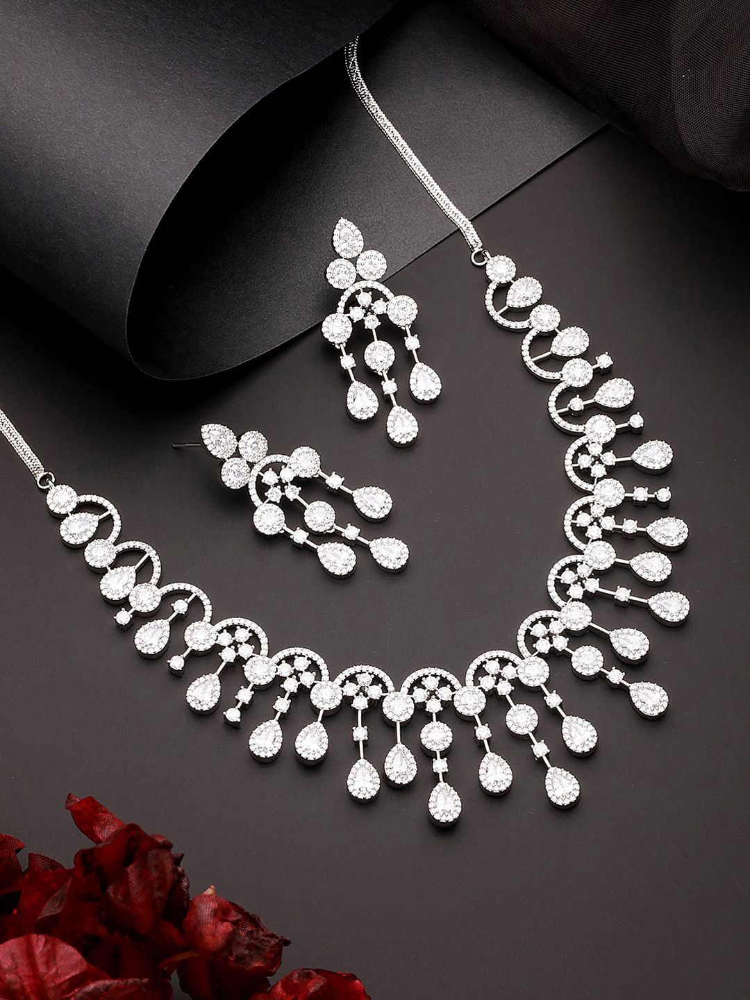 Saraf RS Jewellery AD Studded Jewellery Set